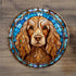 Cocker Spaniel Chocolate Glass Suncatcher Worktop Saver